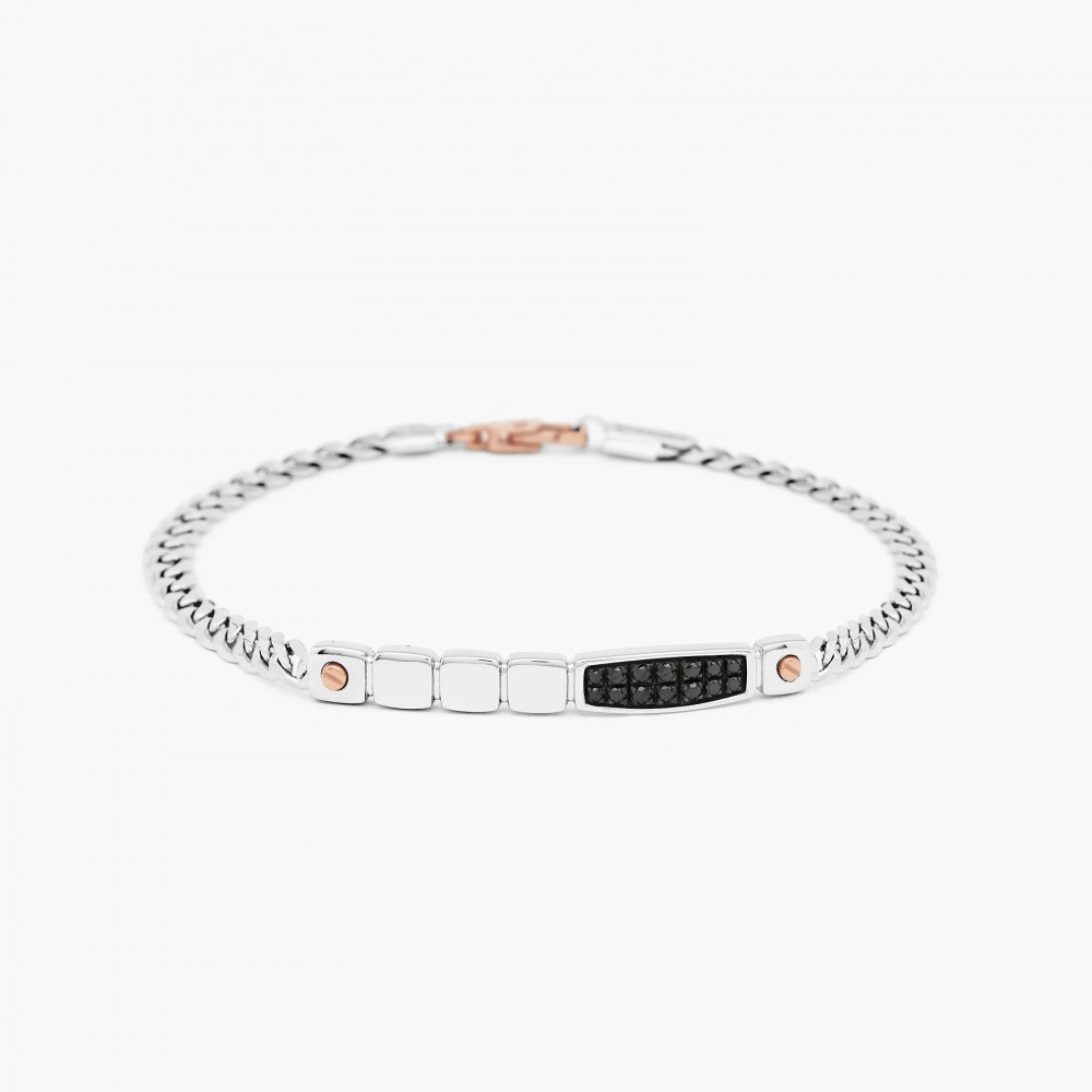 Zancan Bracciale Zancan in oro bianco con diamanti