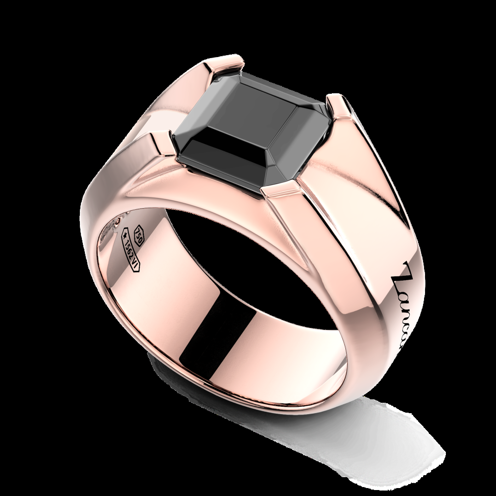 Zancan Anello Zancan in oro 18kt con diamante nero Offerte speciali