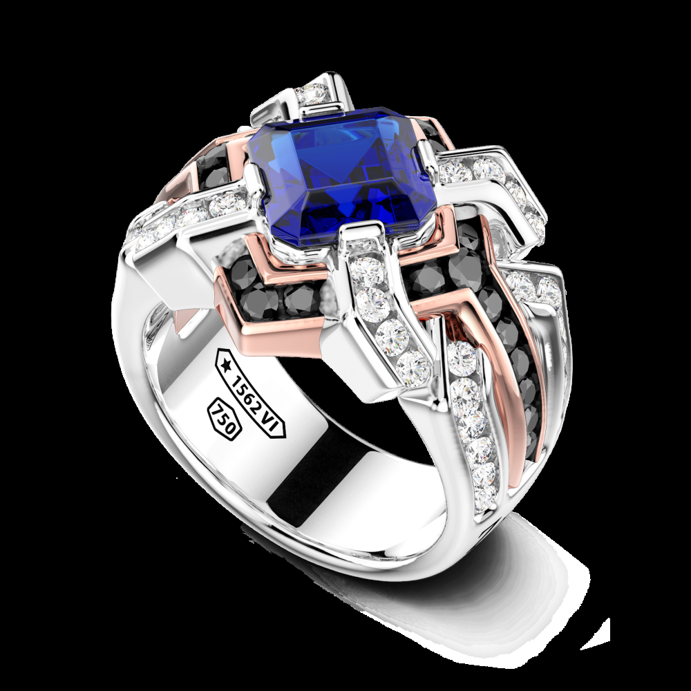Zancan Anello Zancan in oro 18kt con zaffiro blu Enormi risparmi