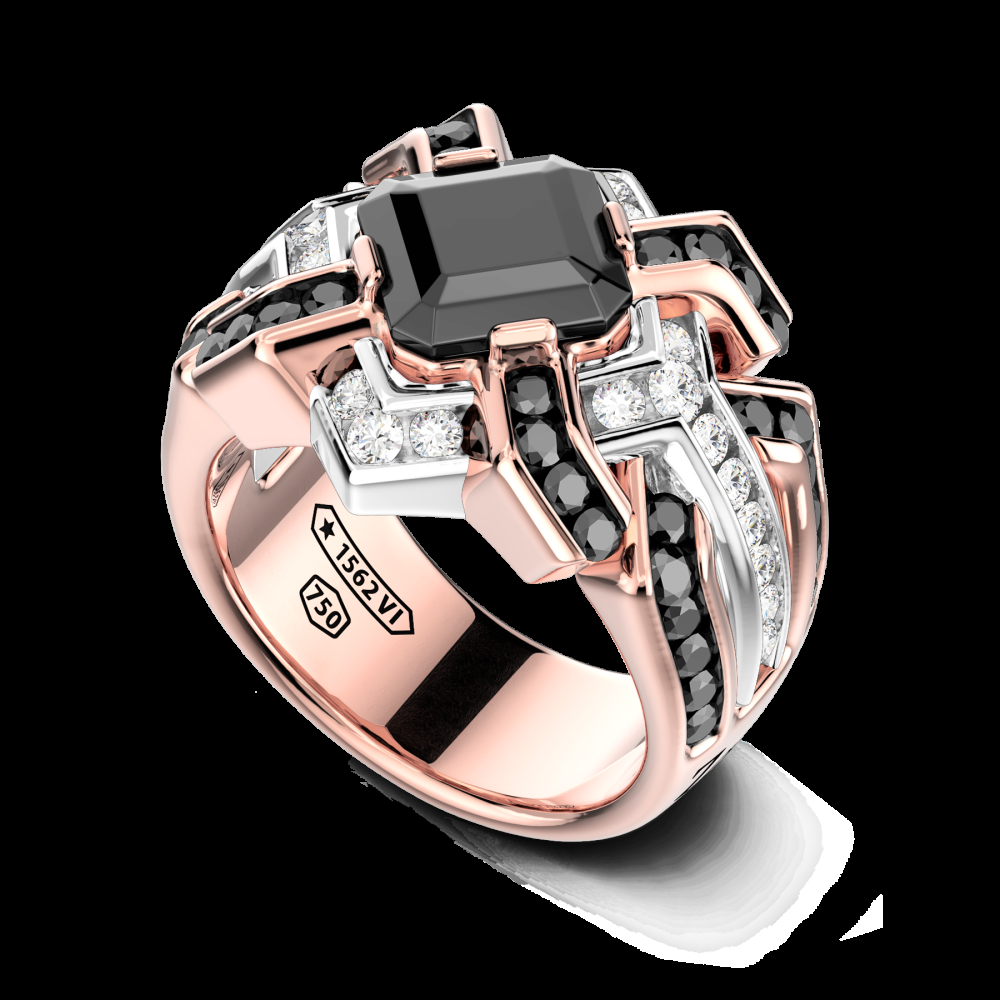 Zancan Anello Zancan in oro 18kt con diamante nero Sconti VIP