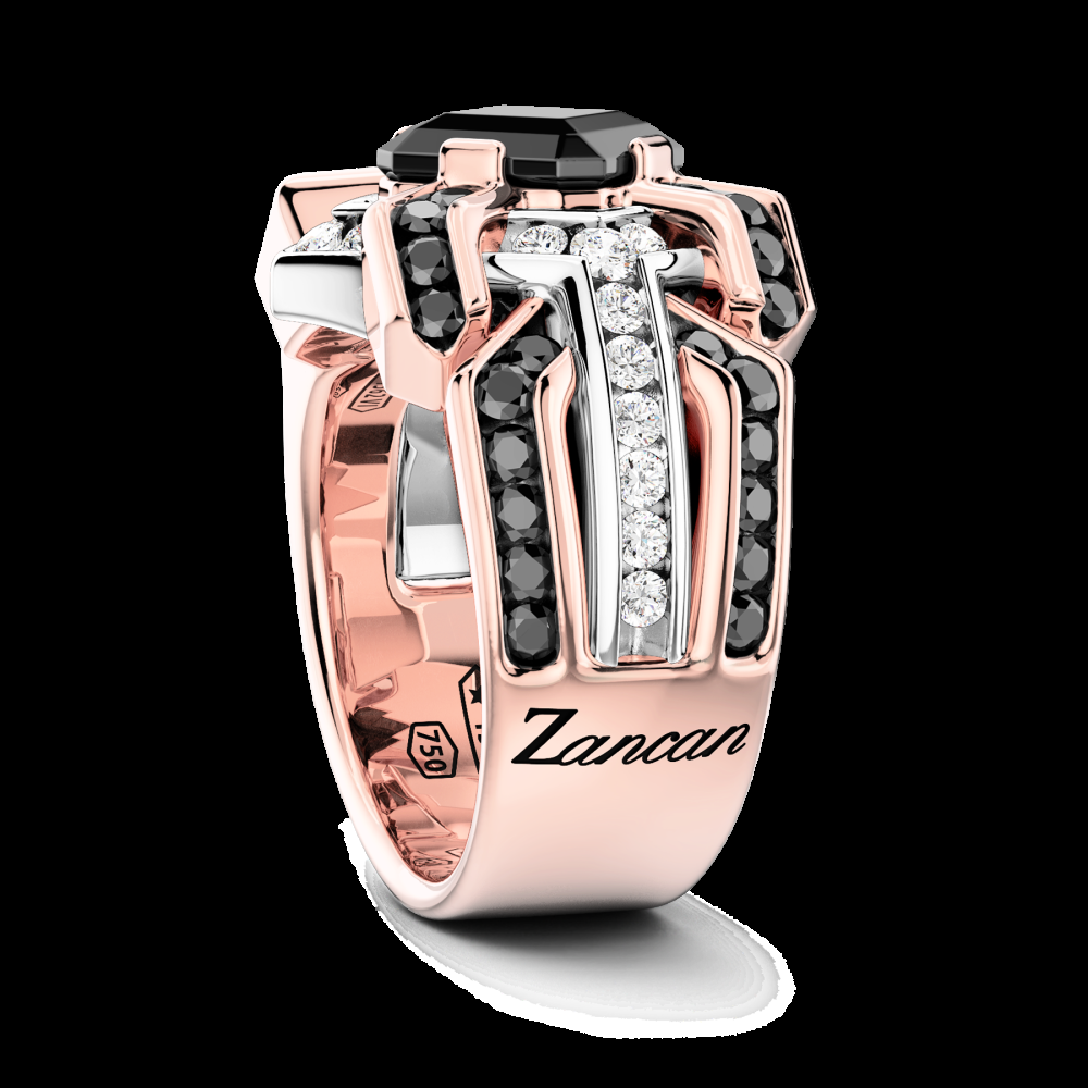 Zancan Anello Zancan in oro 18kt con diamante nero Sconti VIP