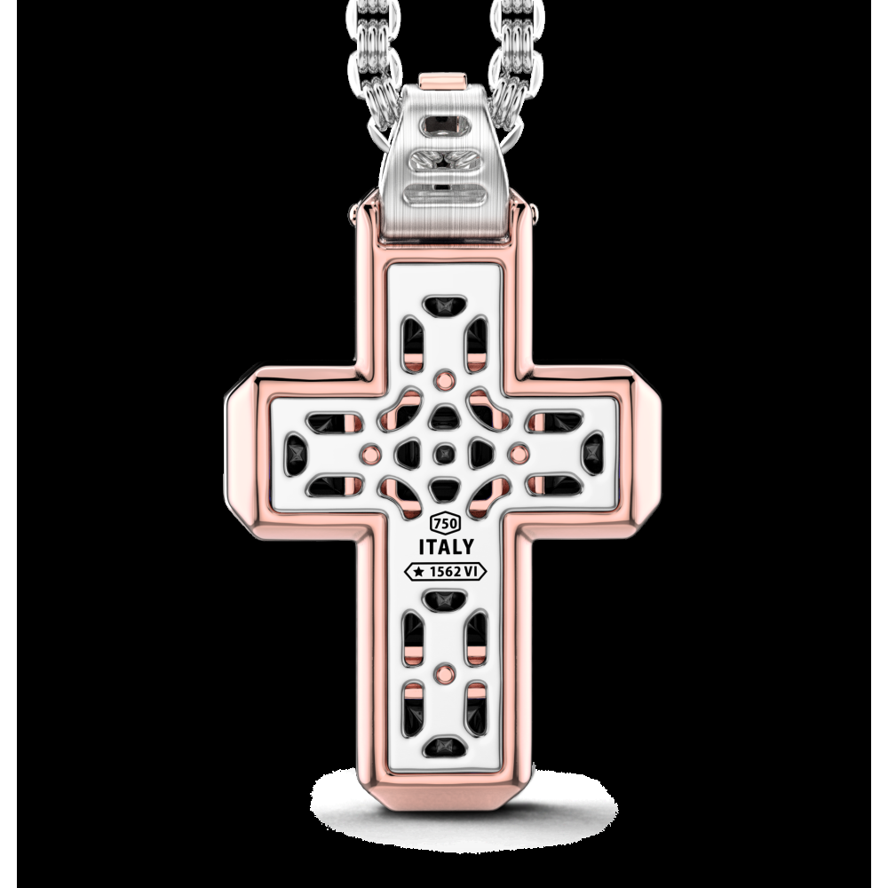 Zancan Collana Zancan in oro 18k con diamanti neri Ritorno libero
