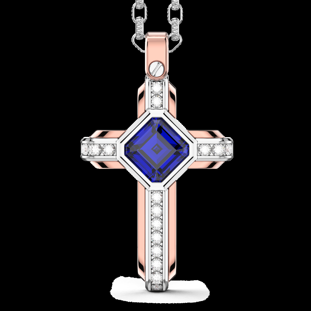 Zancan Collana Zancan in oro 18k con zaffiro blu