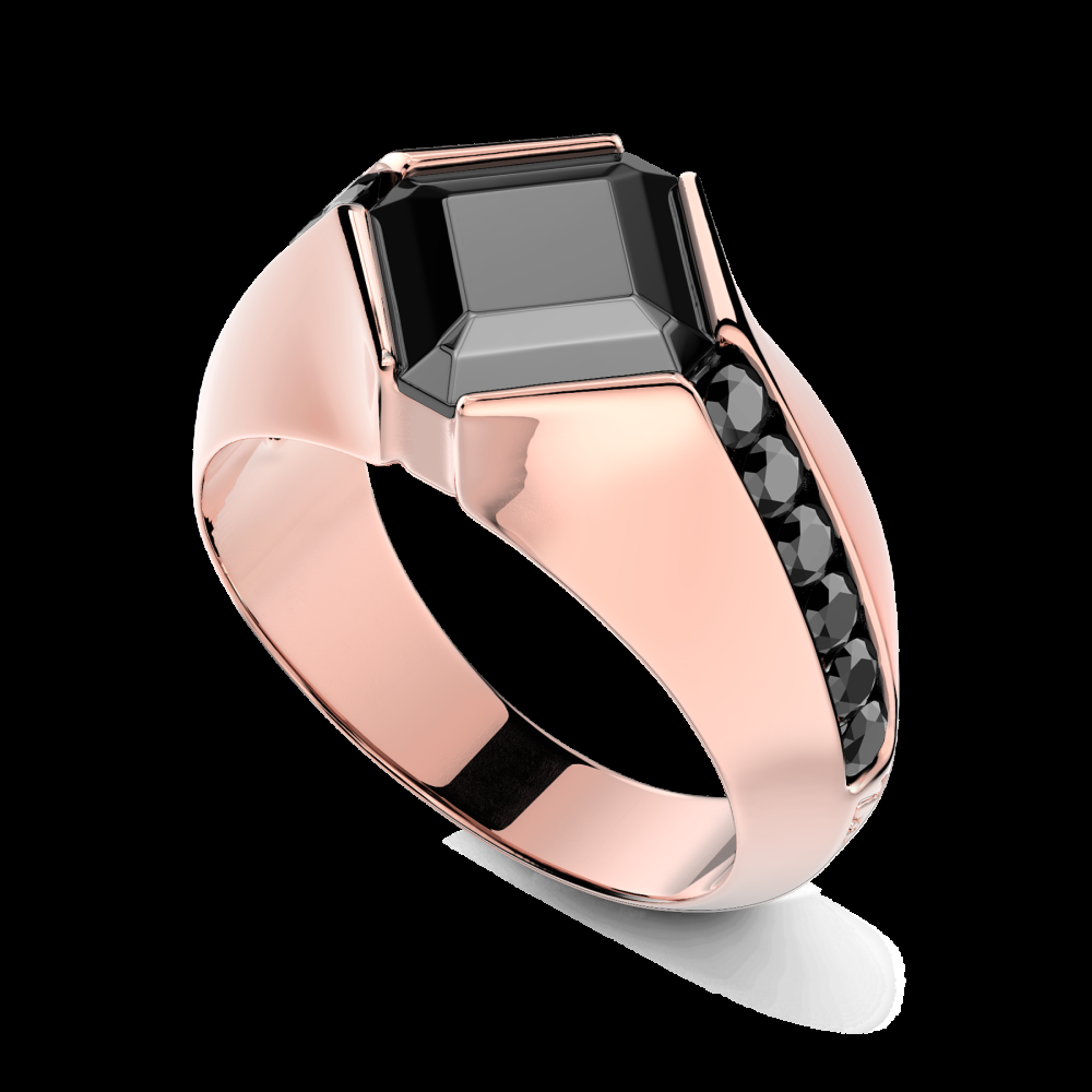 Zancan Anello Zancan in oro 18kt con diamante nero Fino al 50% di sconto