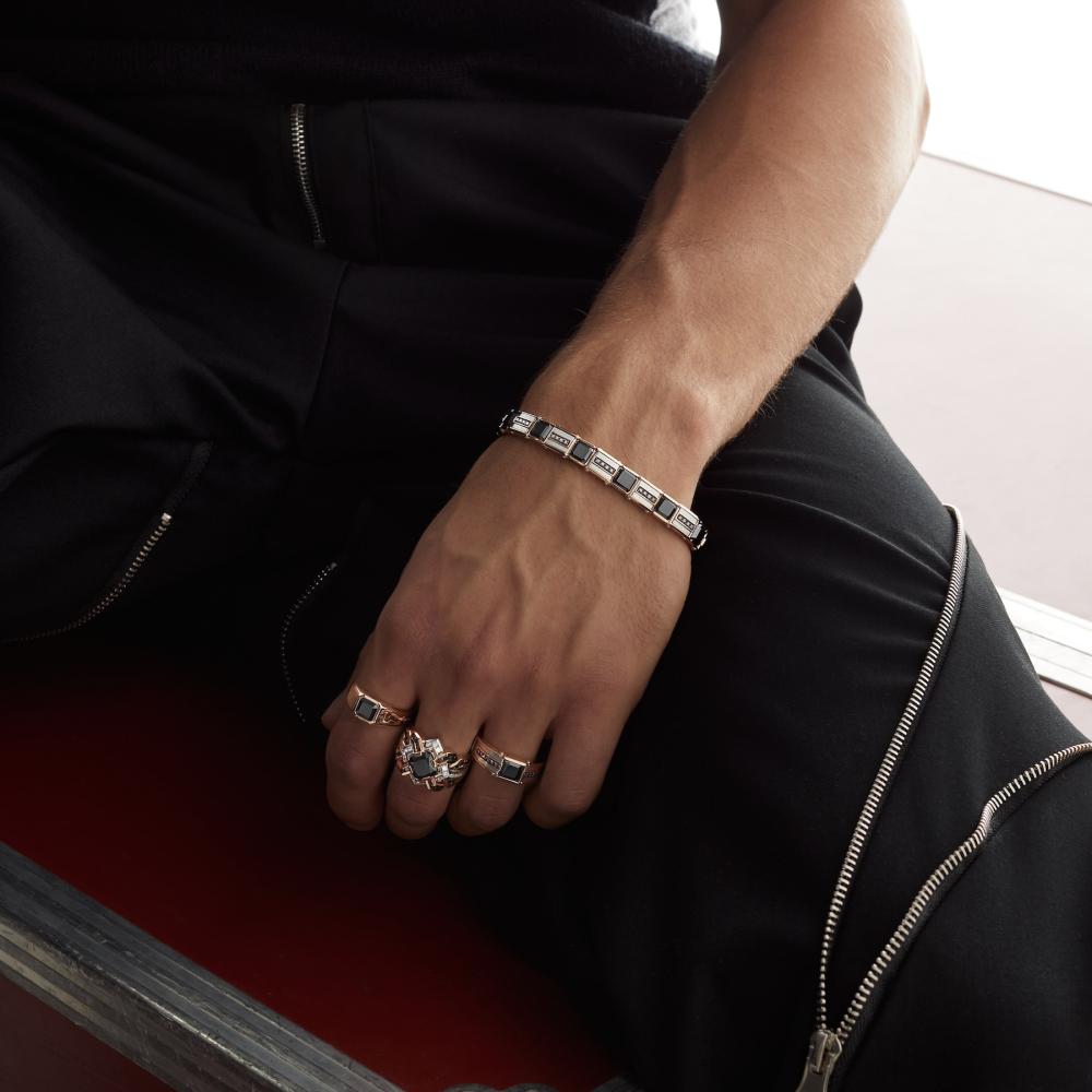 Zancan Bracciale Zancan in oro 18kt con diamanti neri Offerta speciale della fabbrica