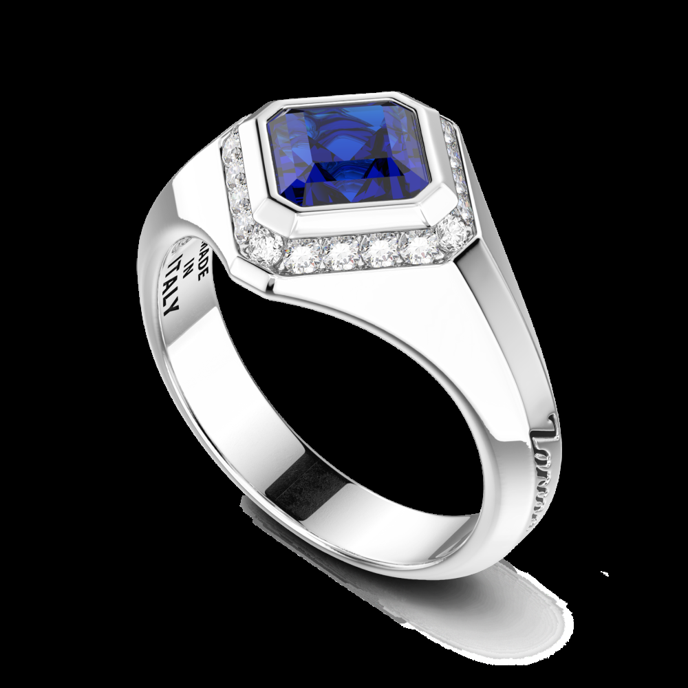Zancan Anello Zancan in oro 18kt con zaffiro blu Sostegno trimestrale