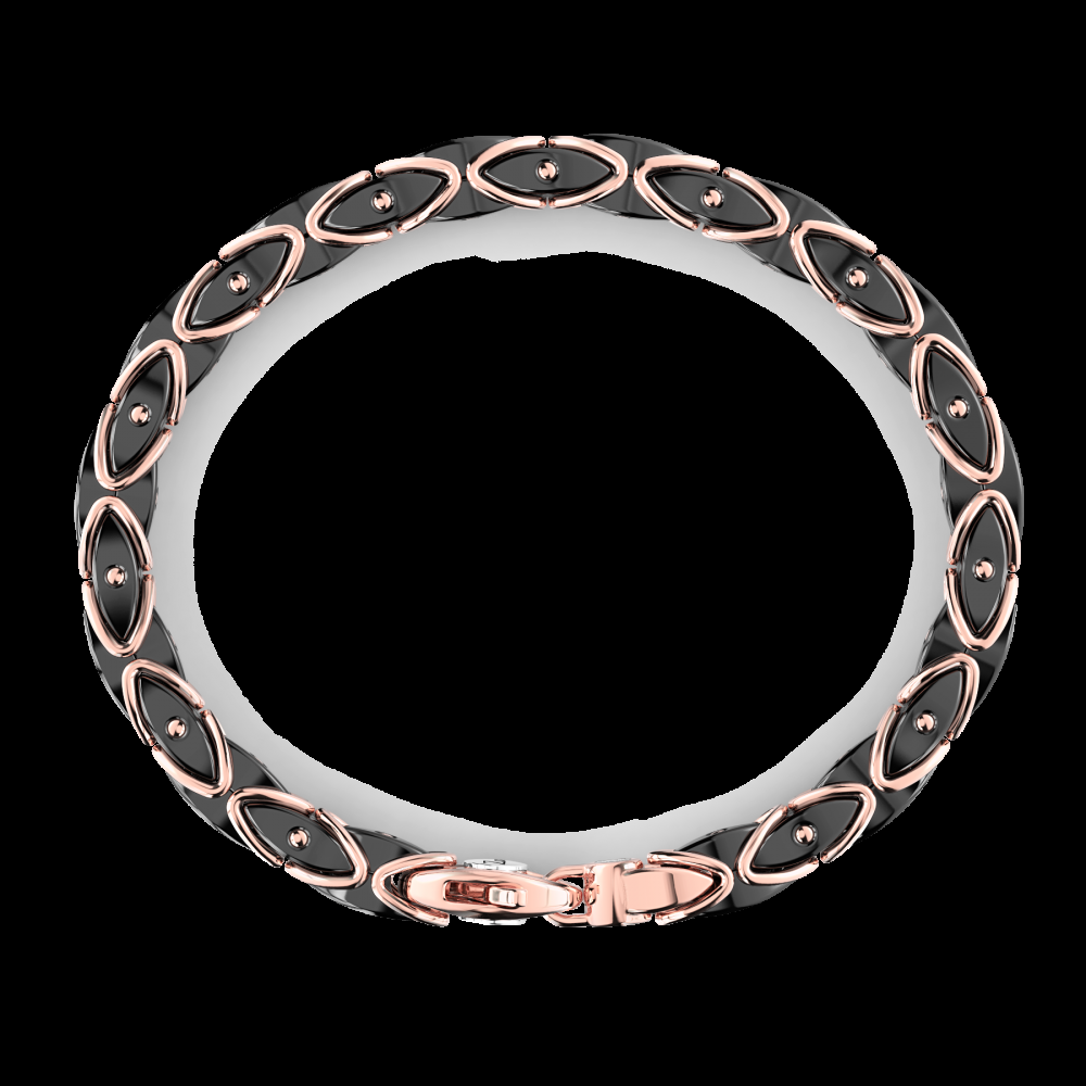 Zancan Bracciale Zancan in oro 18kt e ceramica nera Enormi sconti