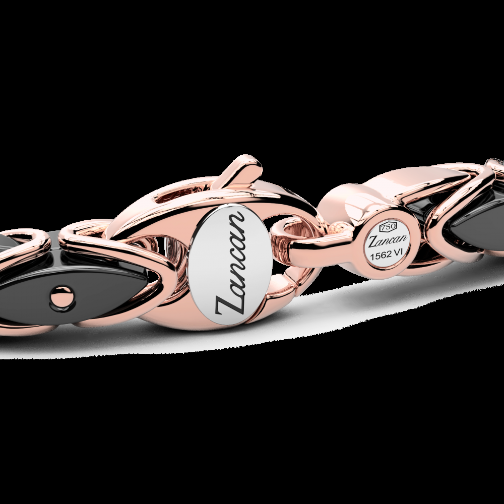 Zancan Bracciale Zancan in oro 18kt e ceramica nera Enormi sconti