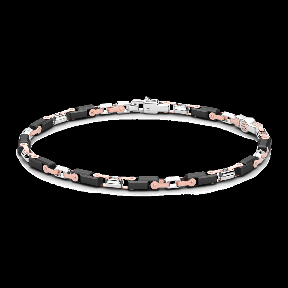 Zancan Bracciale Zancan in oro 18kt e ceramica nera Trasporto libero internazionale