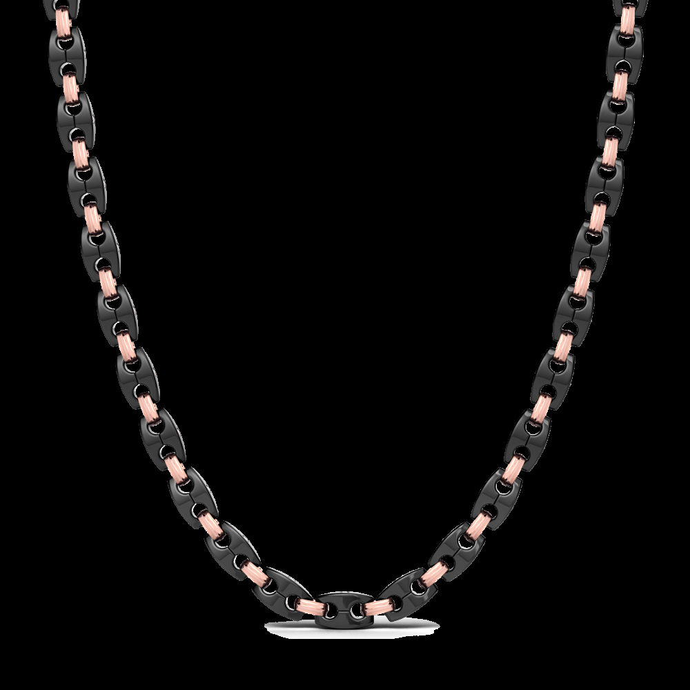 Zancan Collana Zancan in oro 18kt ceramica nera e diamanti Officina