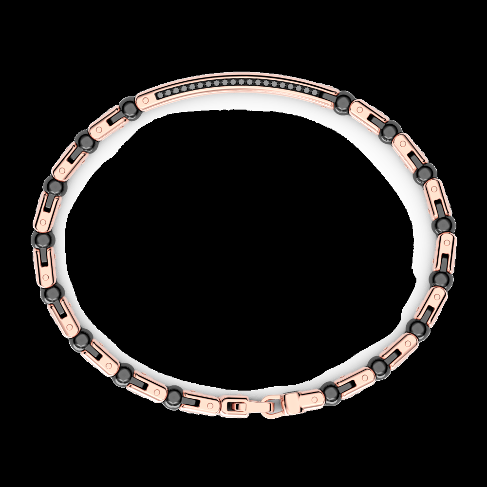 Zancan Bracciale Zancan in oro 18kt ceramica e diamanti In Linea