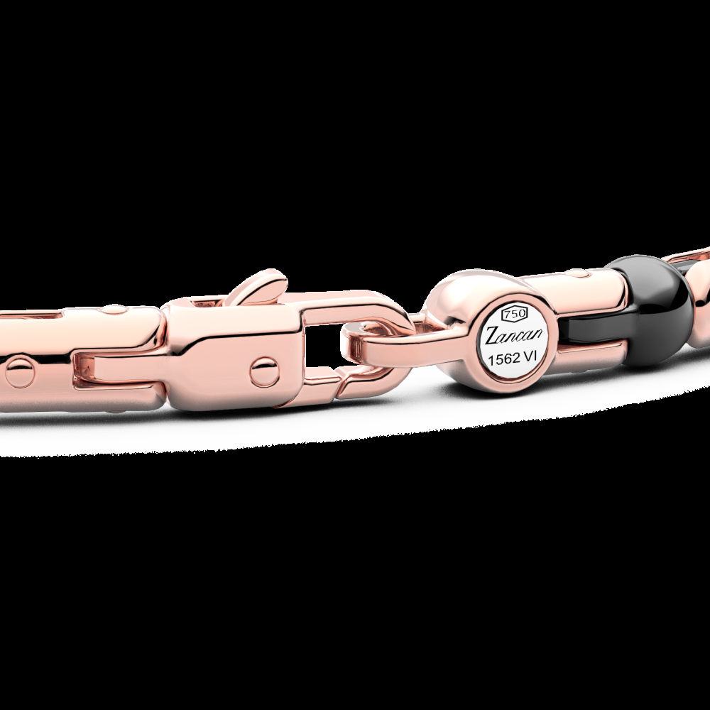 Zancan Bracciale Zancan in oro 18kt ceramica e diamanti In Linea