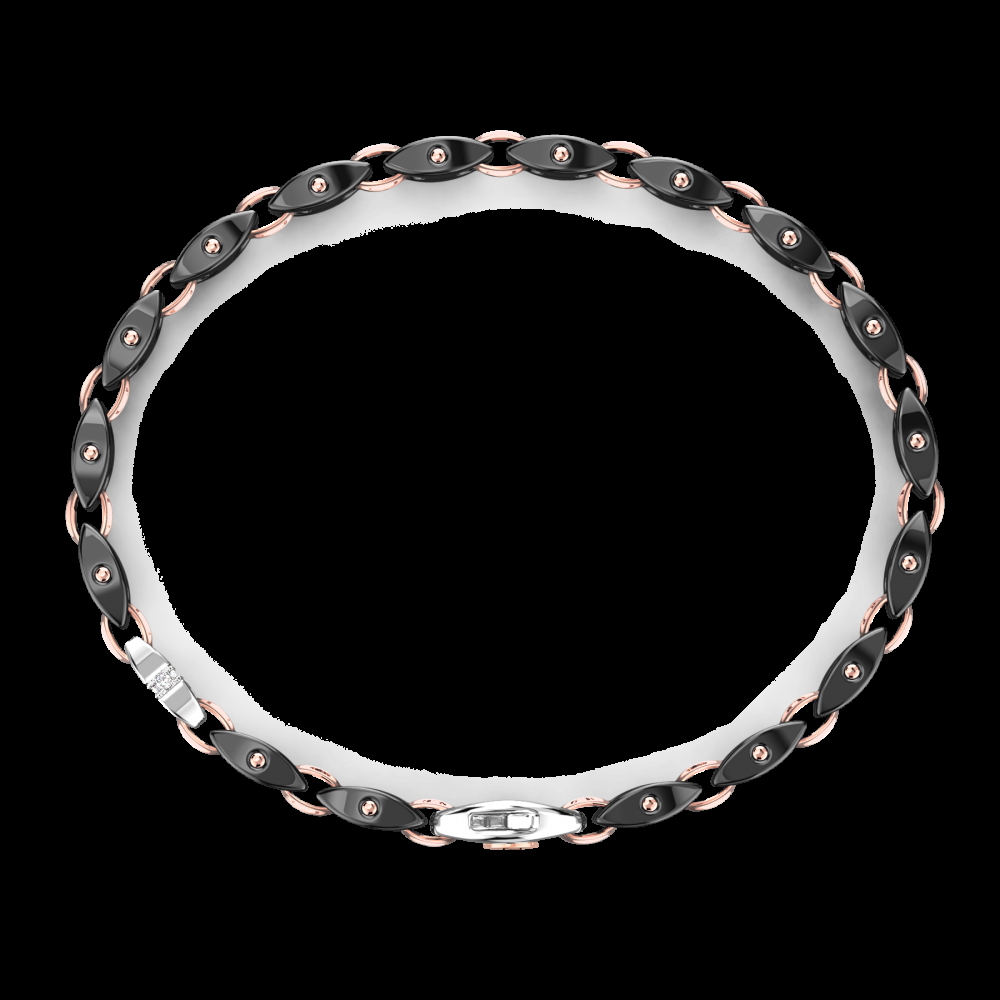Zancan Bracciale Zancan in oro 18kt e ceramica nera Nuovo
