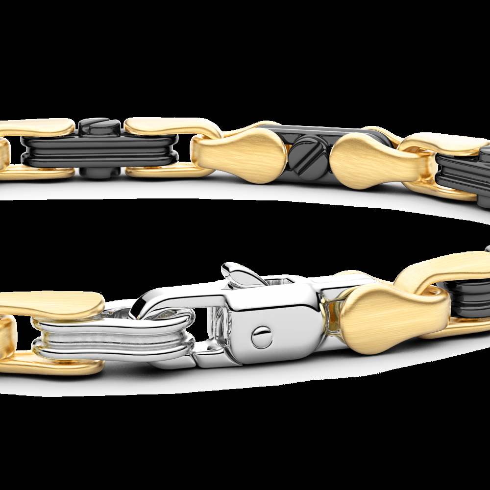 Zancan Bracciale Zancan in oro 18kt e ceramica nera Spedizione Gratuita