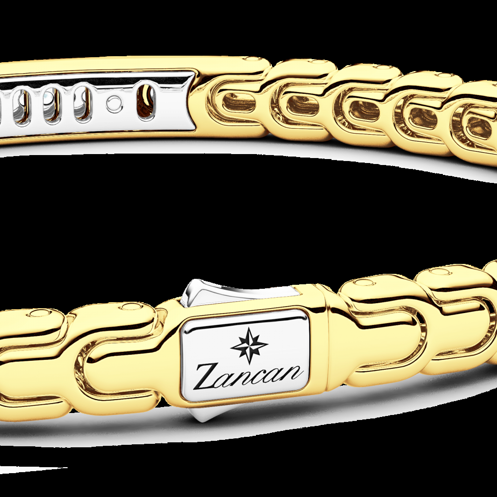 Zancan Bracciale Zancan in oro 18kt con targa e diamanti Moda