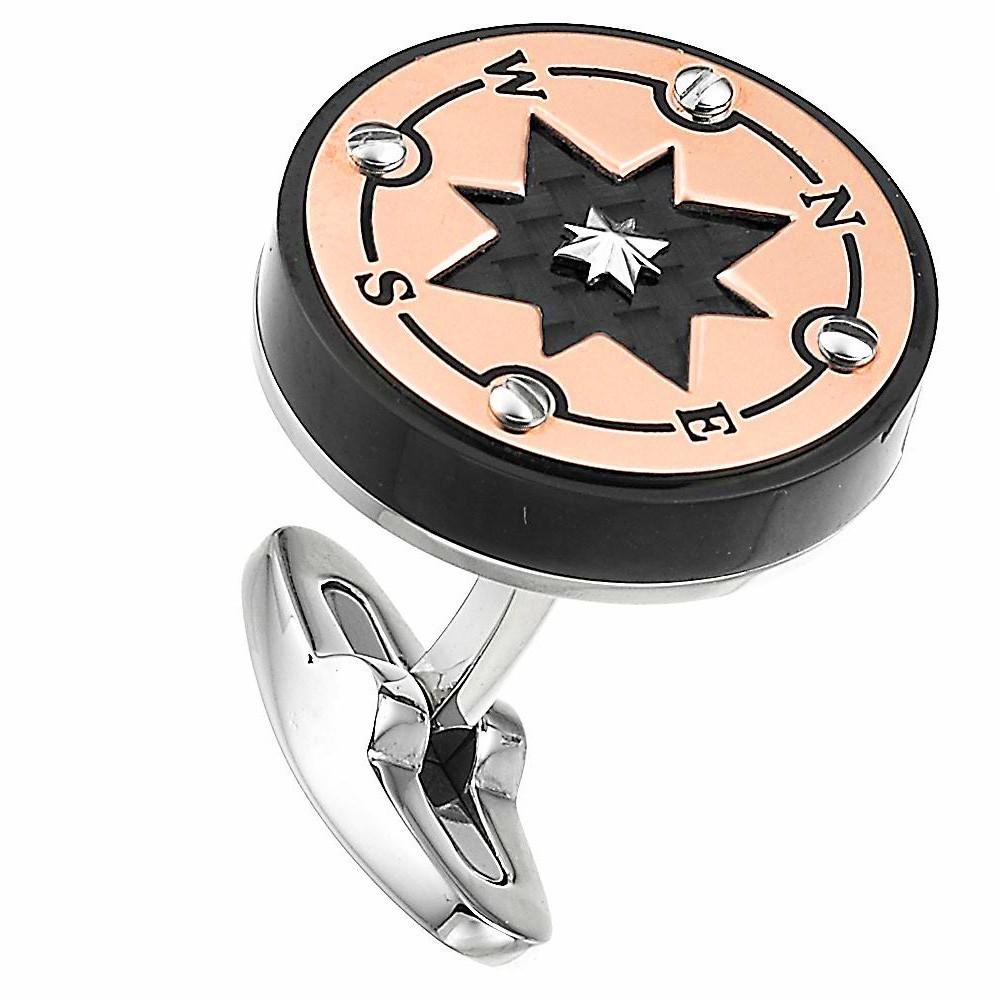 Zancan Gemelli Zancan in acciaio nero con rosa dei venti Offerta Anniversario