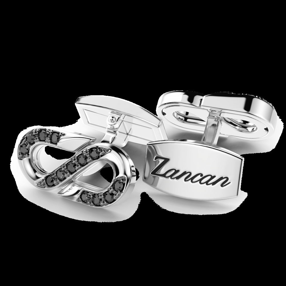 Zancan Gemelli Zancan in argento con pietre nere