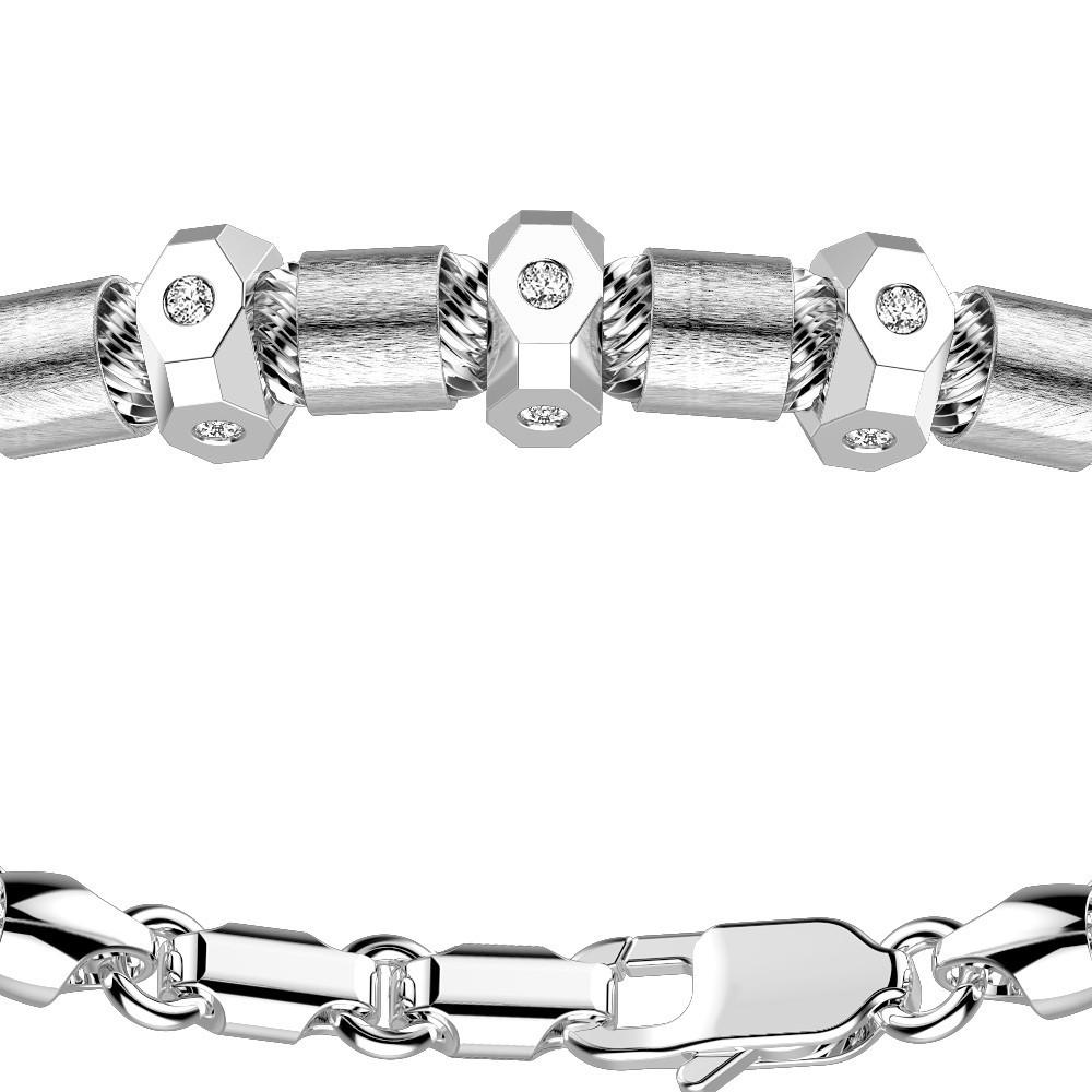 Zancan Bracciale Zancan in argento a sfere con inserti satinati Ultimo giorno