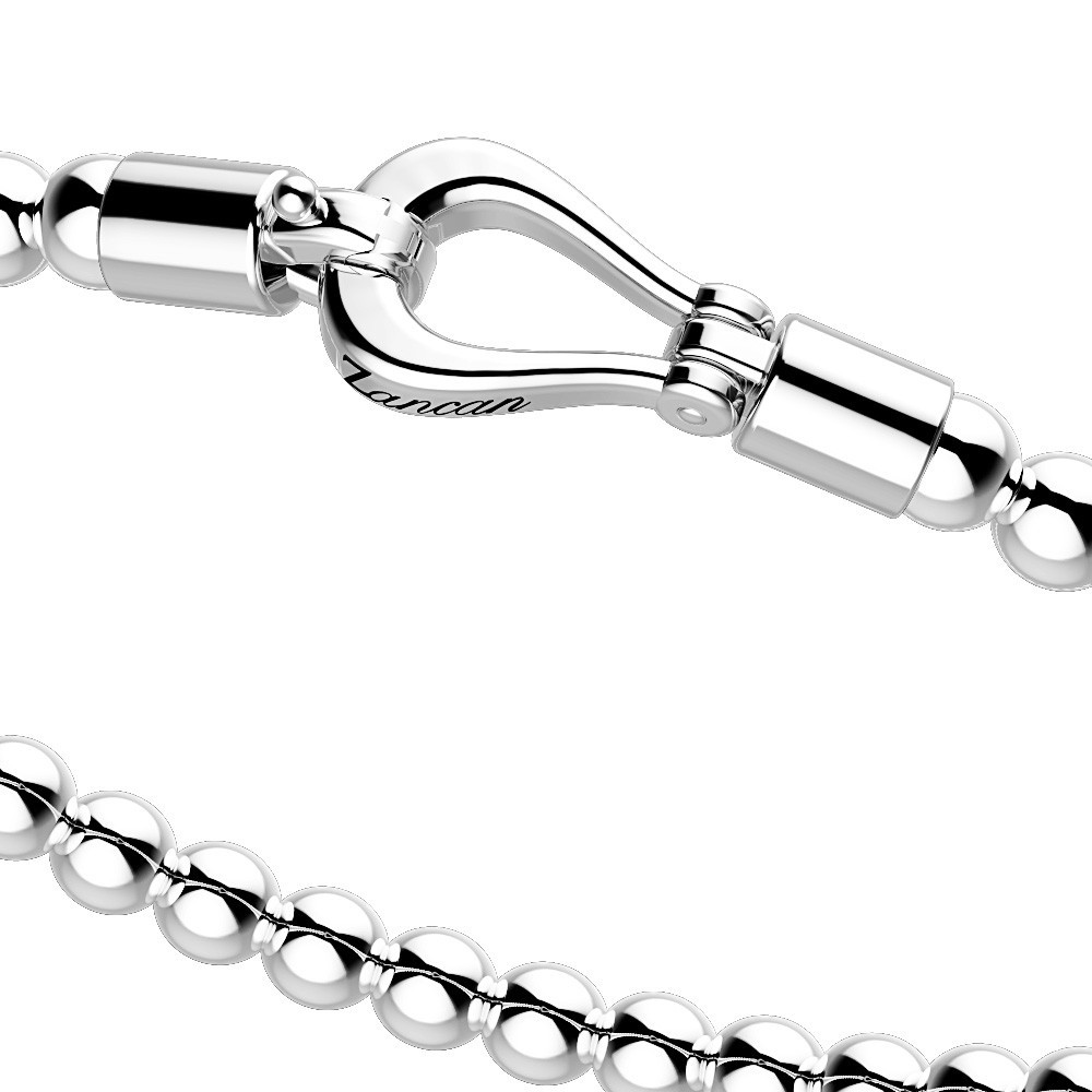 Zancan Bracciale Zancan in argento a sfere con chiusura moschettone In vendita