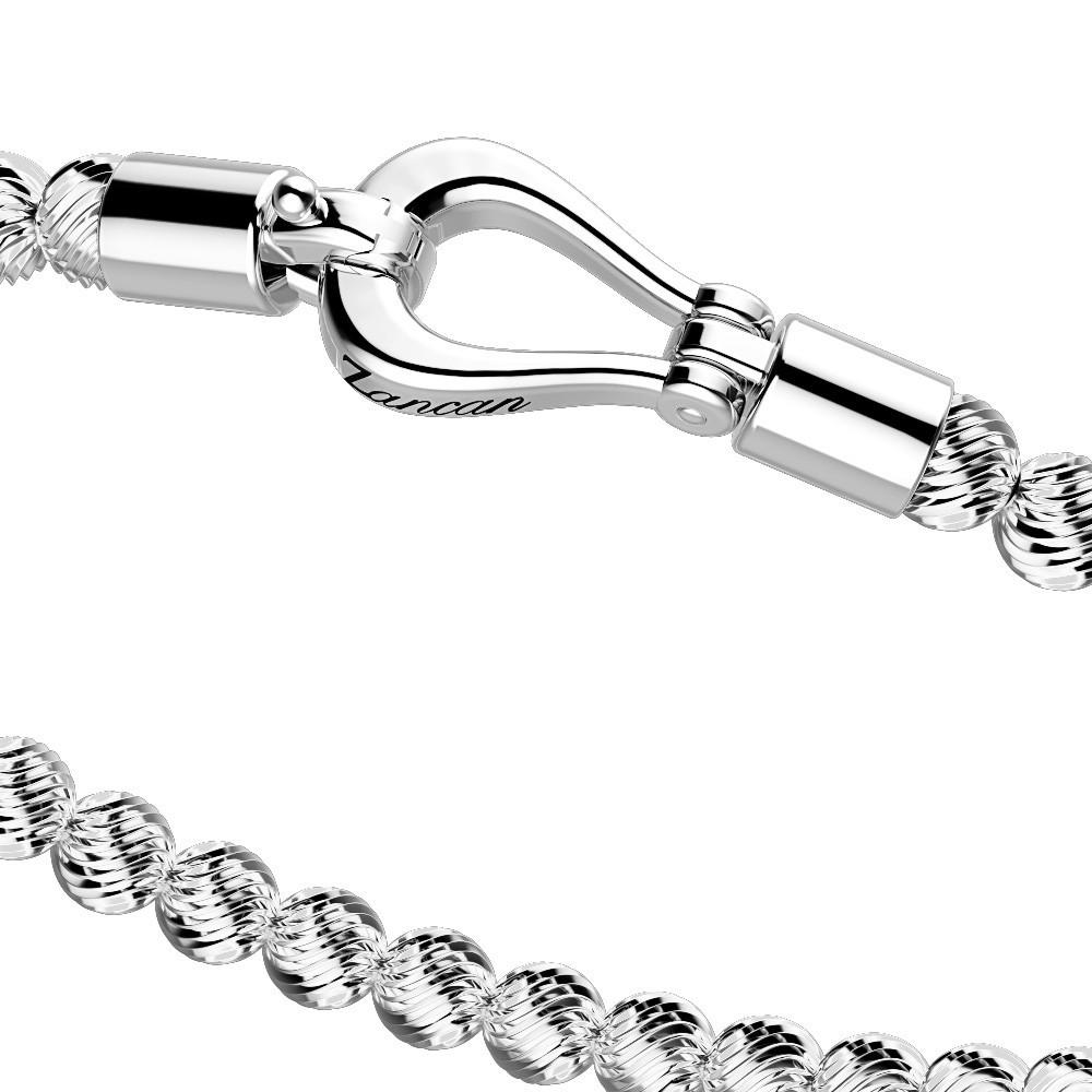 Zancan Bracciale Zancan in argento a sfere con chiusura moschettone Duty-free