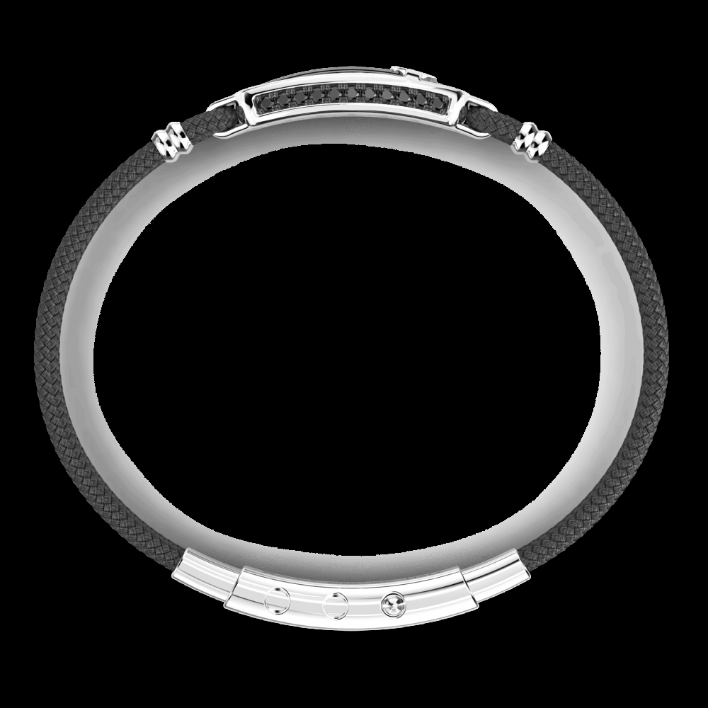 Zancan Bracciale Zancan in Kevlar con targa in argento Offerta
