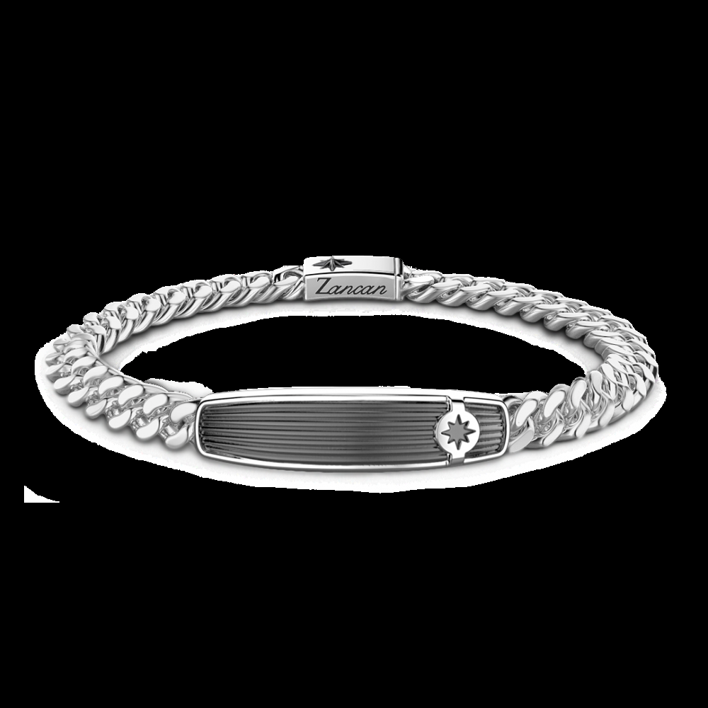 Zancan Bracciale Zancan a grumette in argento con targa Online
