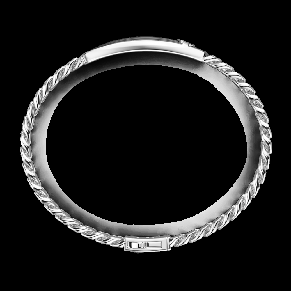 Zancan Bracciale Zancan a grumette in argento con targa Online
