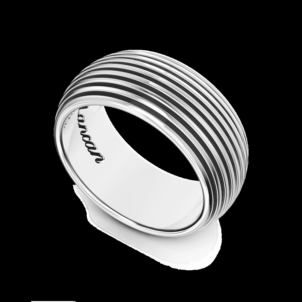 Zancan Anello a fede Zancan in argento con striature Offerte