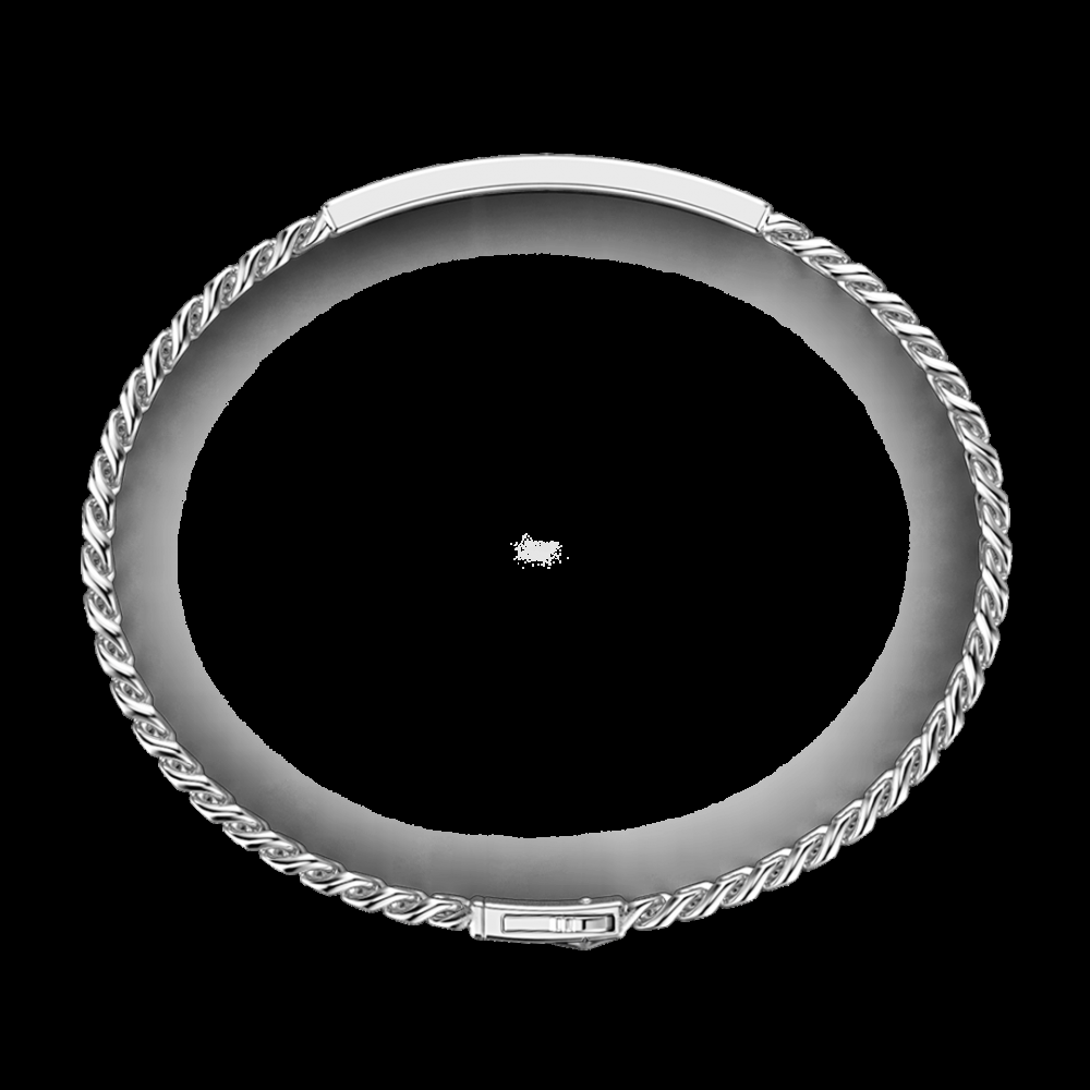 Zancan Bracciale Zancan a grumette in argento con targa Nuova