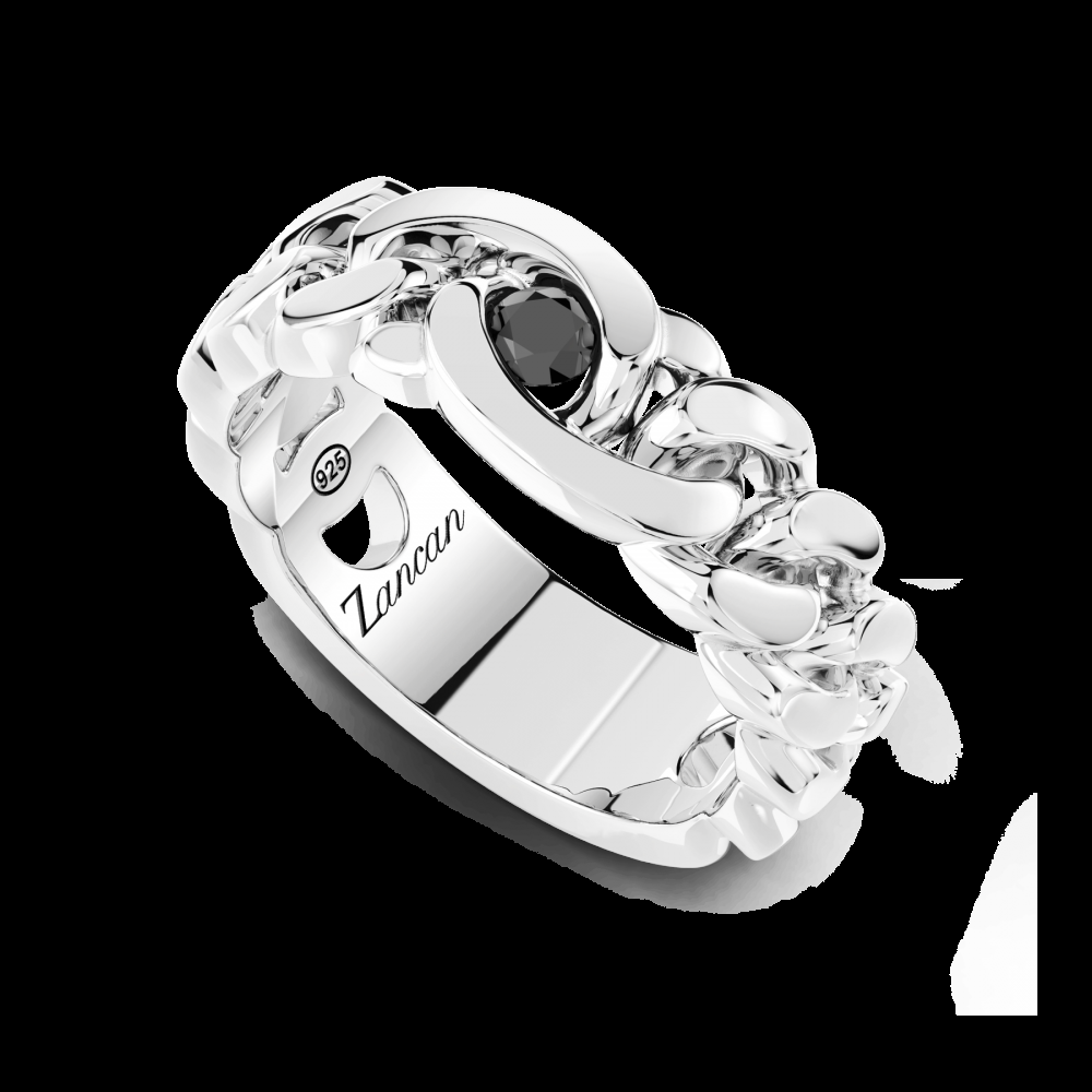 Zancan Anello in argento Zancan con pietre naturali Negozio online di fabbrica
