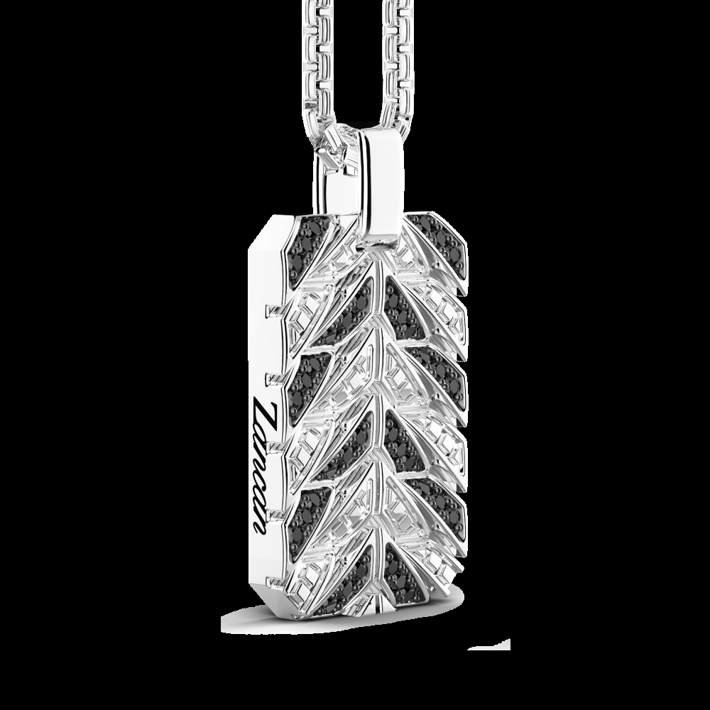 Zancan Collana Zancan in argento con pendente a targa e pietre Offerta esclusiva