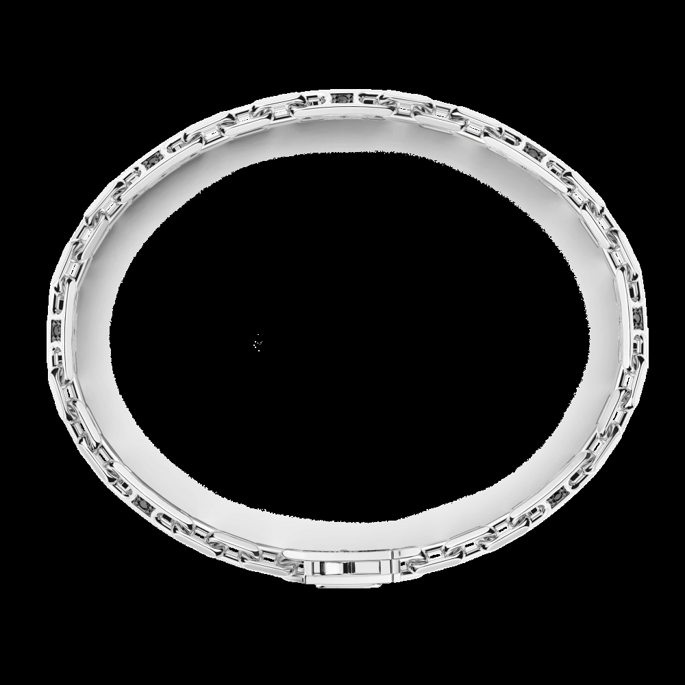 Zancan Bracciale solo maglia Zancan in argento con pietre nere Offerta natalizia
