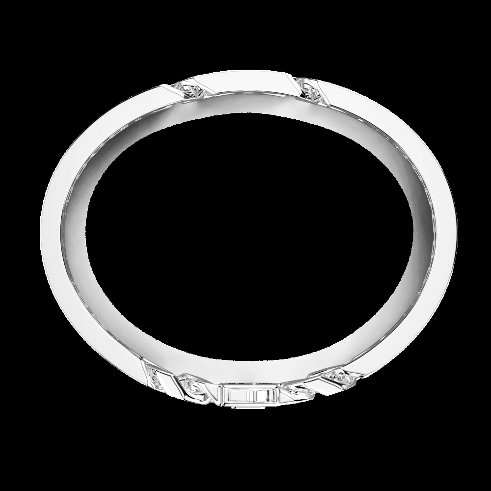 Zancan Bracciale Zancan a schiava rigida e grumette morbida in argento con pietre Smaltimento dello stoccaggio