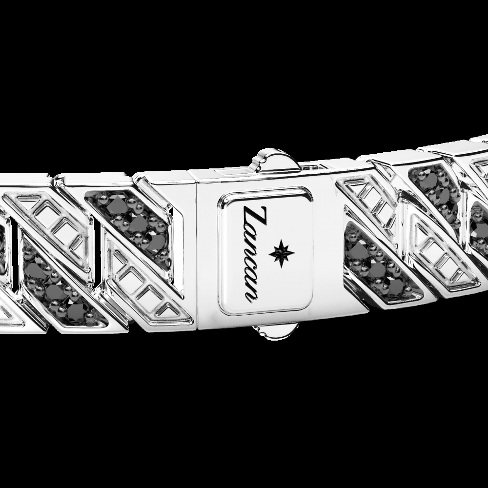 Zancan Bracciale Zancan solo maglia in argento con pietre Latest fashion