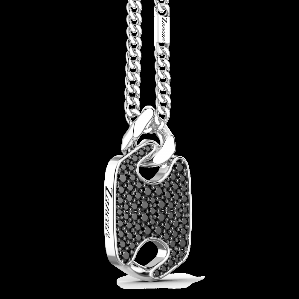 Zancan Collana Zancan in argento con pendente a targa e pietre Offerte stagionali