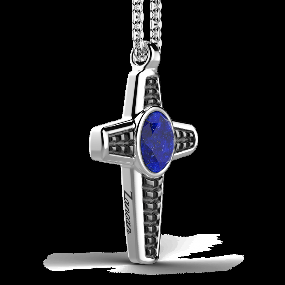 Zancan Collana in argento con pendente a croce e Lapis Ultimi tre giorni