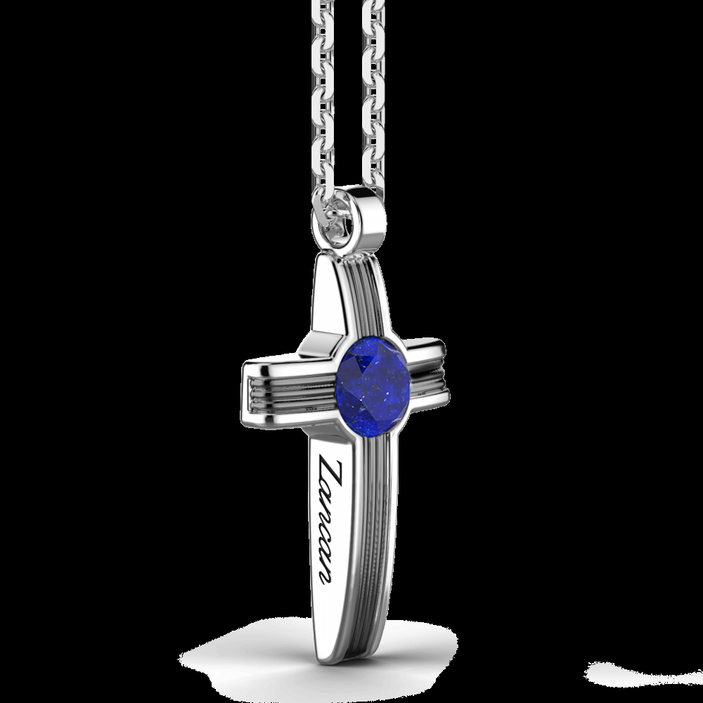 Zancan Collana Zancan in argento con pendente a croce e pietra lapis Latest stili