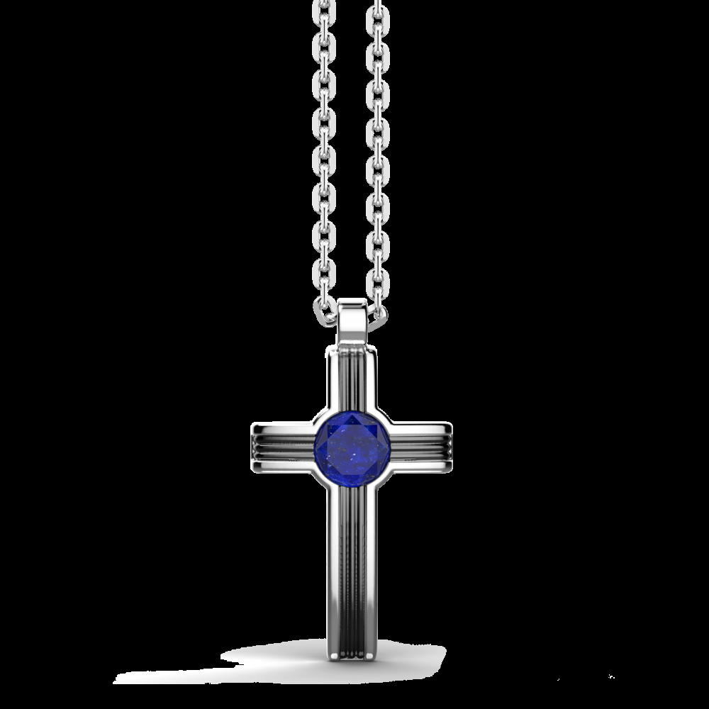Zancan Collana Zancan in argento con pendente a croce e pietra lapis Latest stili