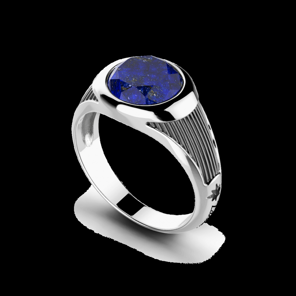 Zancan Anello Zancan in argento con pietra blu Fino al 65% di sconto