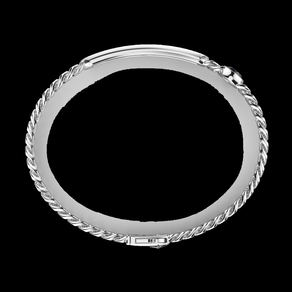 Zancan Bracciale a grumette Zancan in argento con targa e pietre onice Sostegno trimestrale