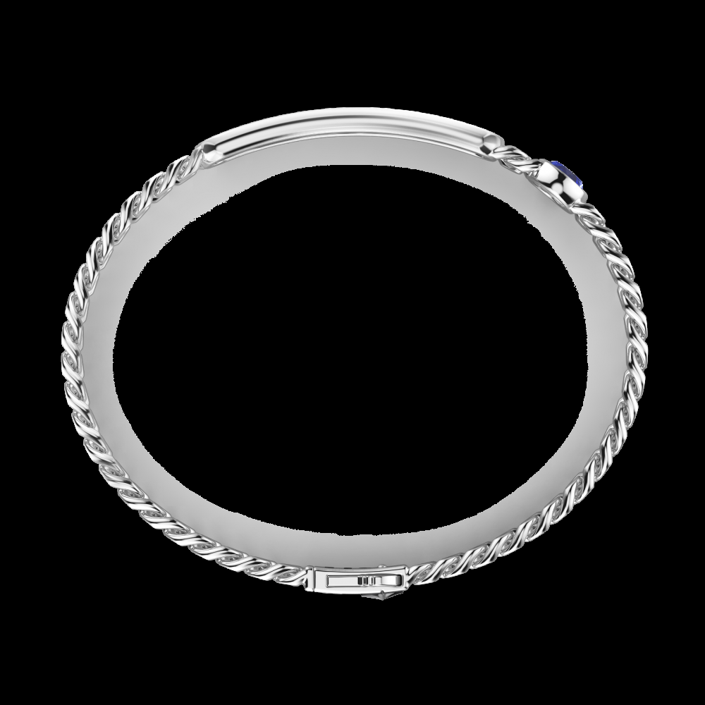 Zancan Bracciale a grumette Zancan in argento con targa e pietre lapis Enormi sconti