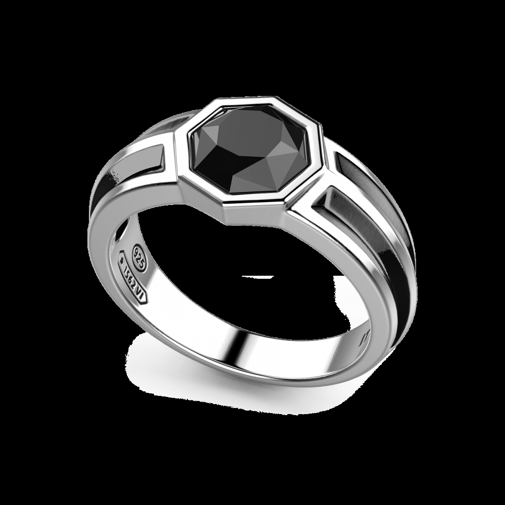 Zancan Anello chevalier Zancan in argento con pietra onice Limitato a 3 giorni