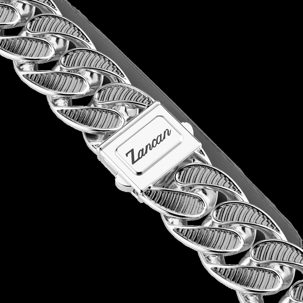 Zancan Collana a grumetta larga Zancan con finiture striate in colore nero Soddisfazione Garantita