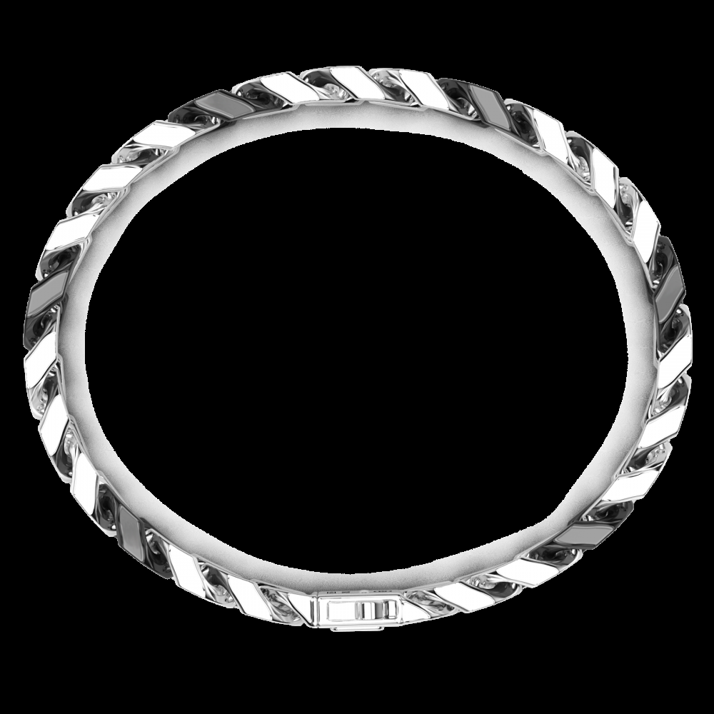 Zancan Bracciale a grumette Zanca in argento e ceramica Consegna Veloce