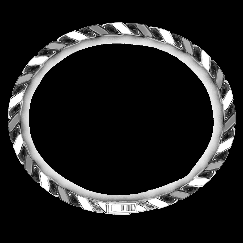 Zancan Bracciale a grumette Zanca in argento e ceramica Promozione Limitata