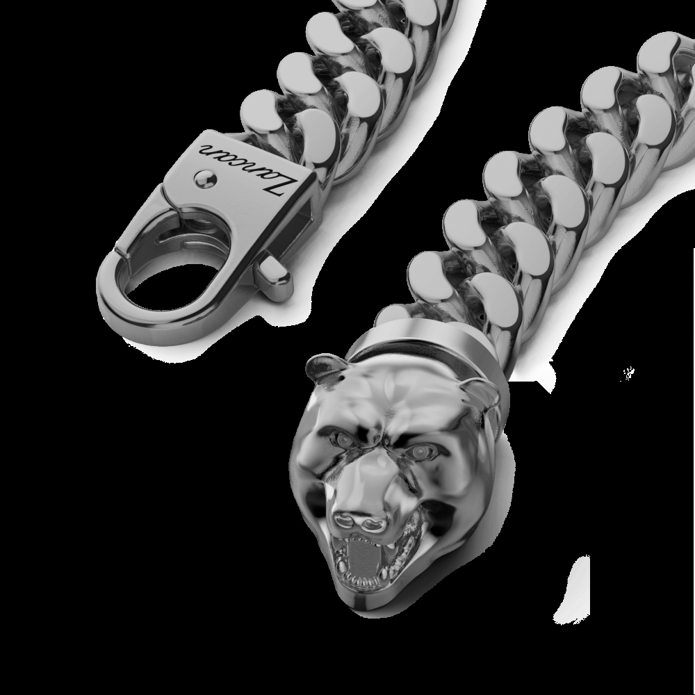 Zancan Bracciale a grumetta Zancan in argento con chiusura a testa d'orso Affare Del Giorno