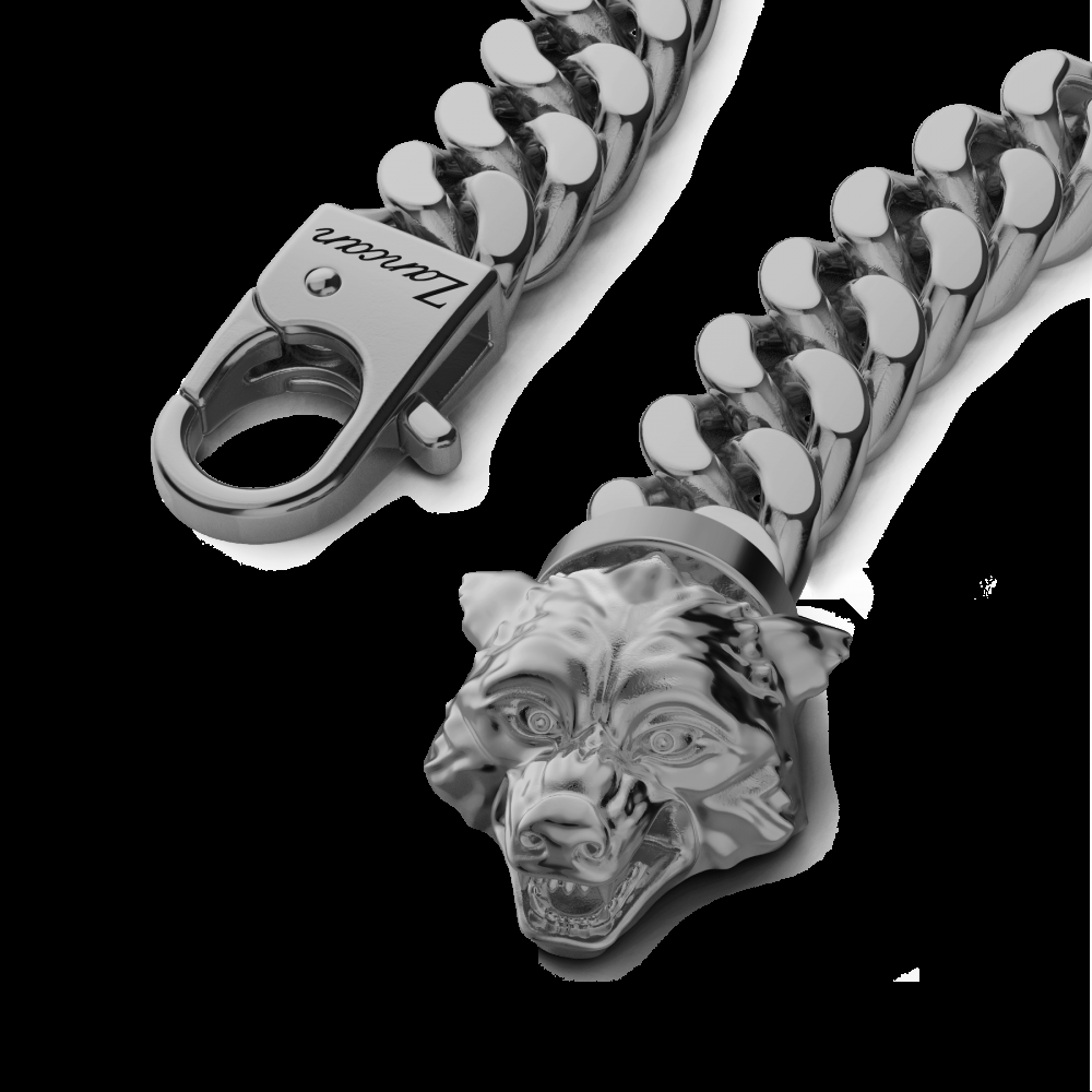 Zancan Bracciale a grumetta Zancan in argento con chiusura a testa di lupo Novità