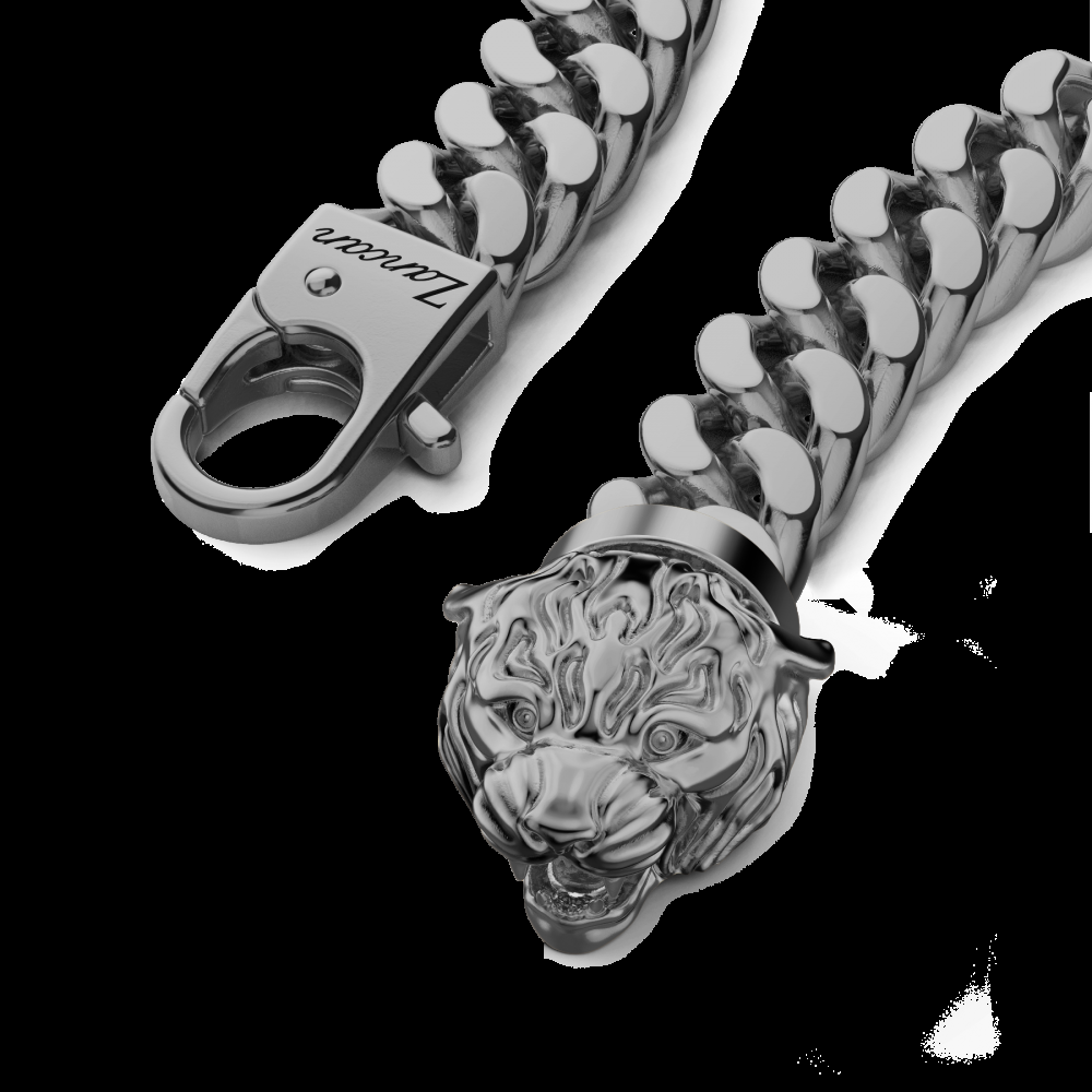 Zancan Bracciale a grumetta Zancan in argento con chiusura a testa di tigre Economico