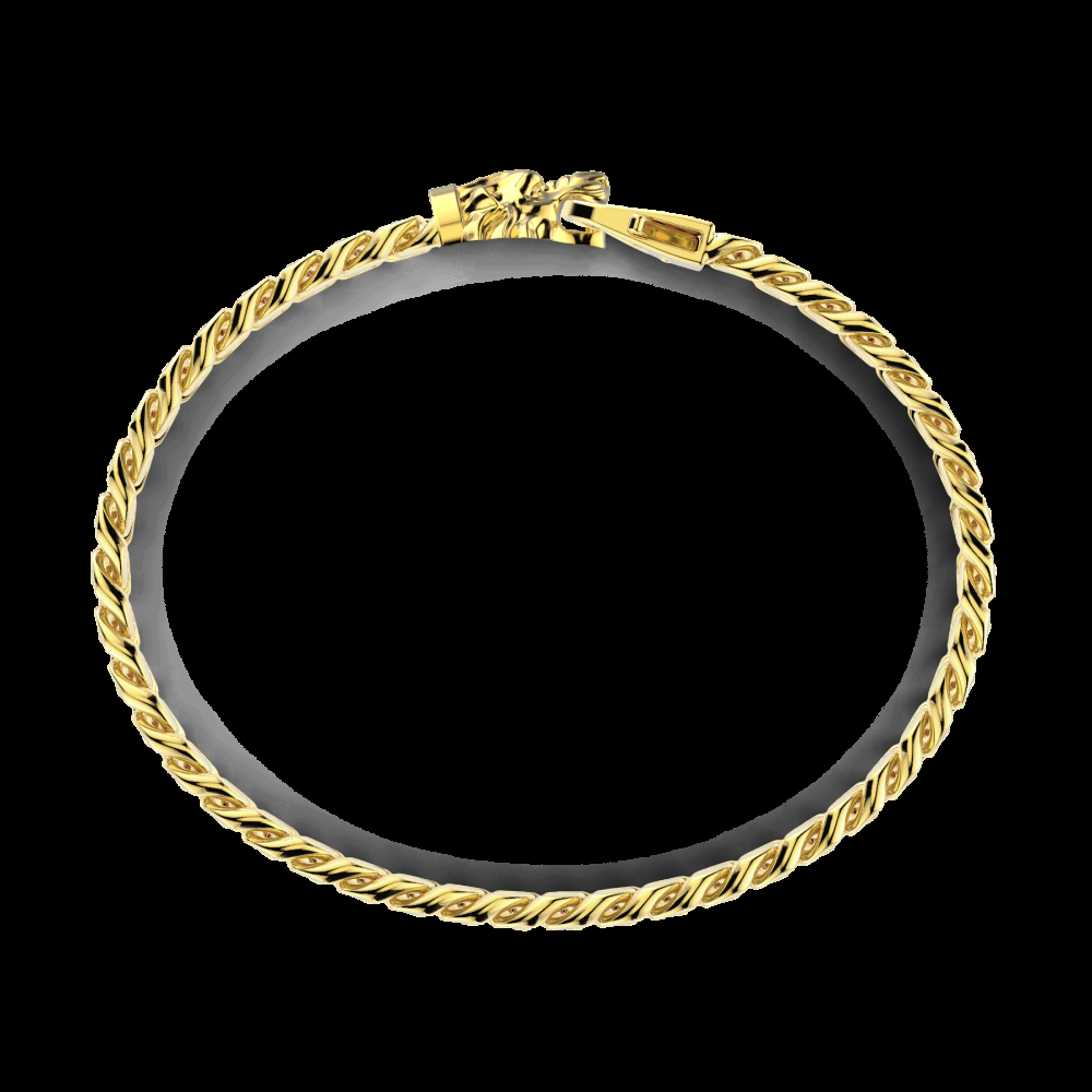 Zancan Bracciale a grumetta Zancan in argento con chiusura a testa di leone In Vendita