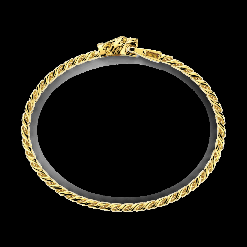 Zancan Bracciale a grumetta Zancan in argento con chiusura a testa di pantera Vendita Calda